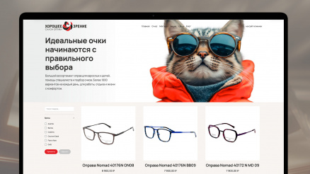 Разработка сайта для интернет-магазина оптики